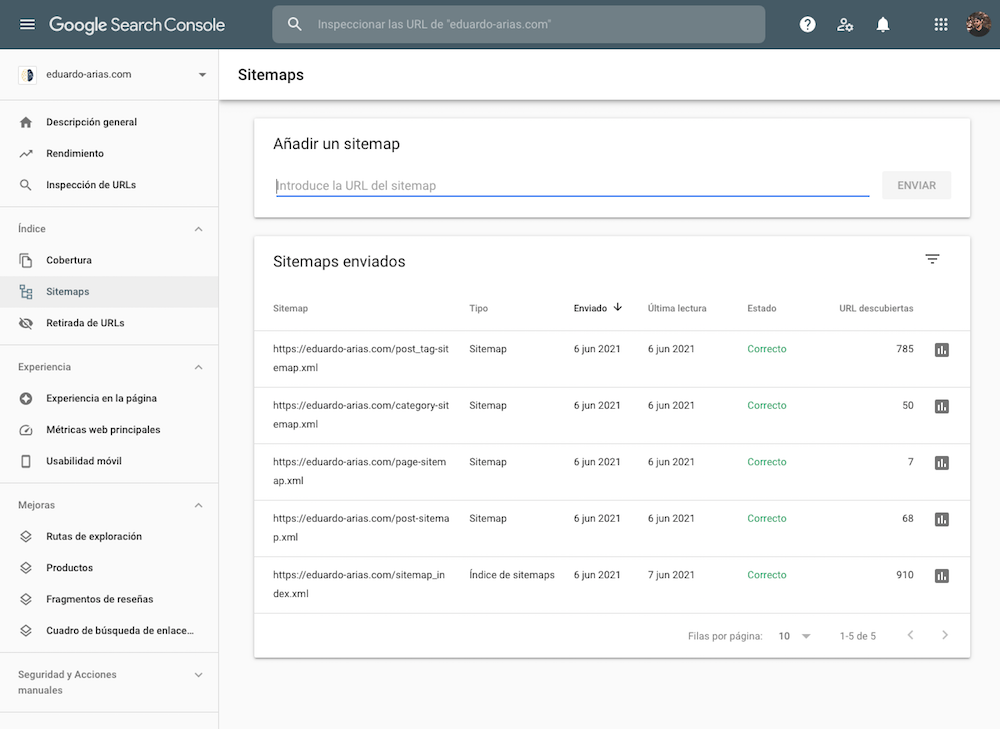 sitemap google search console