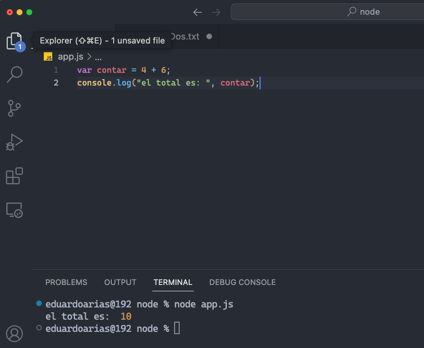 node js