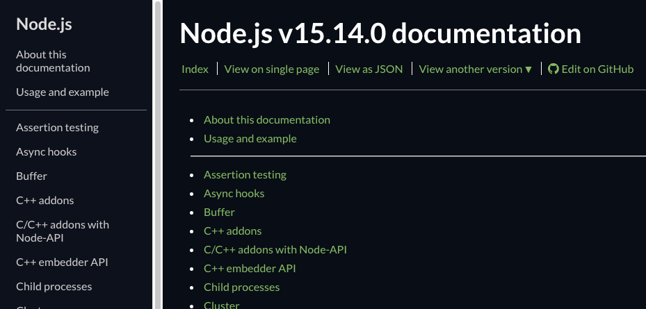 node js